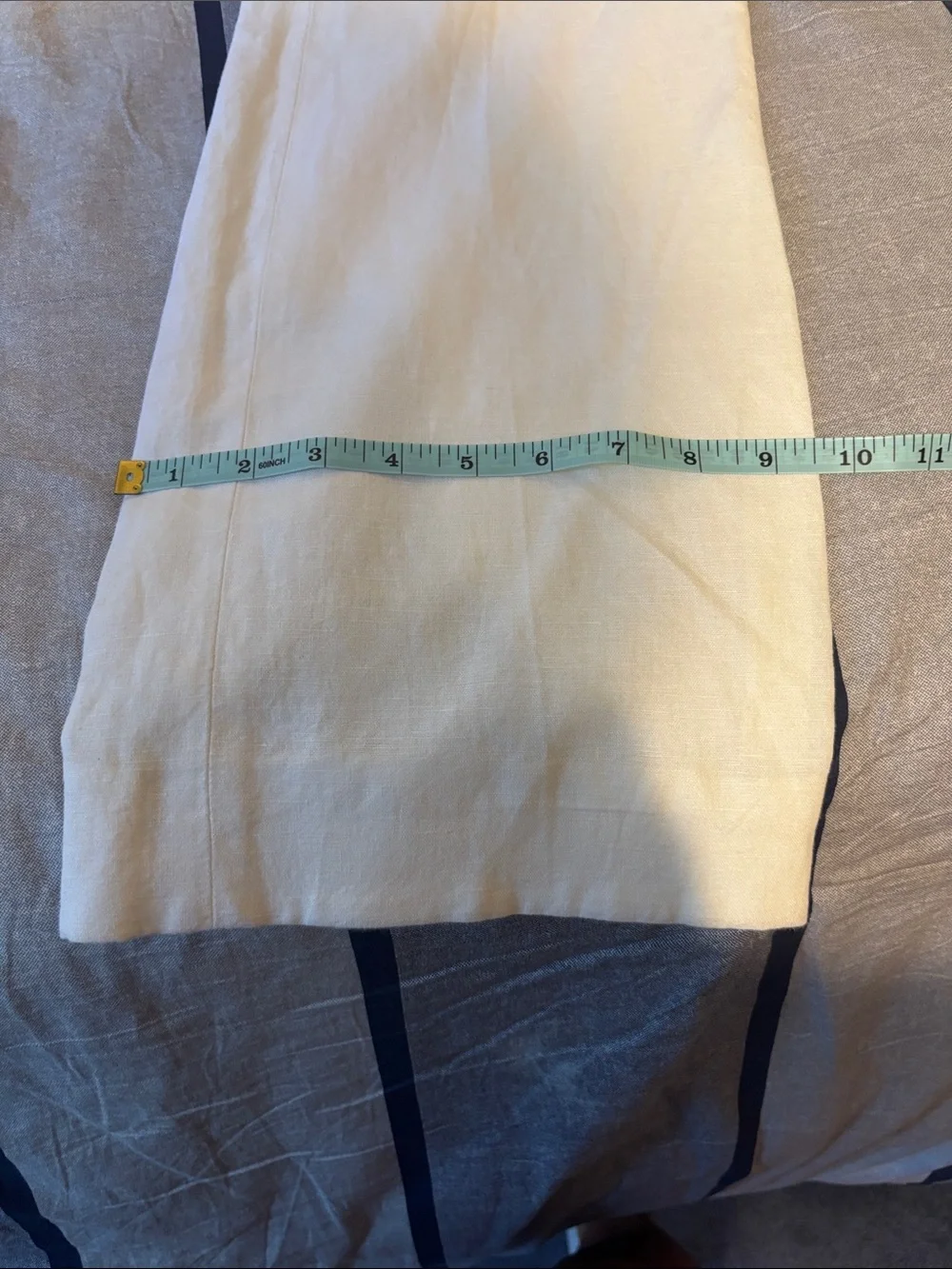 Banana Republic White Martin Fit Linen Trousers with Inner Lining